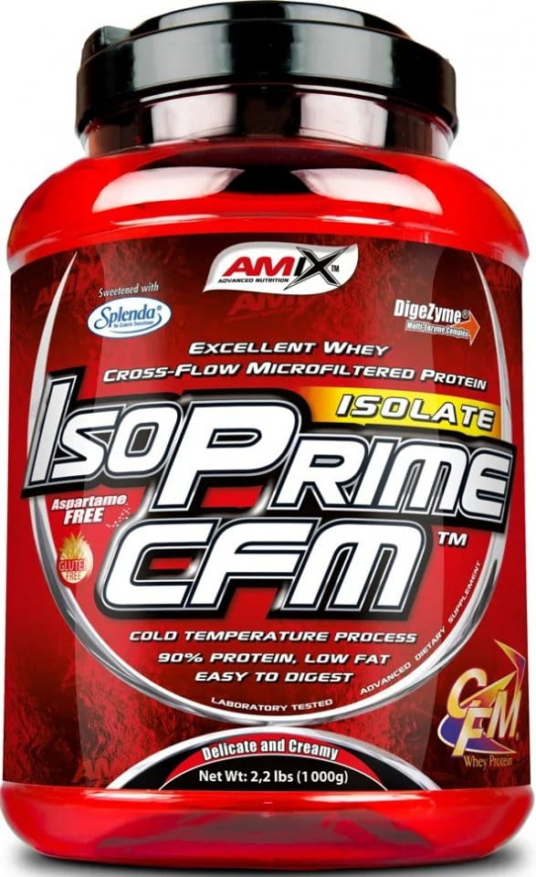 Whey protein powder Amix IsoPrime CFM Isolate 1kg chocolate