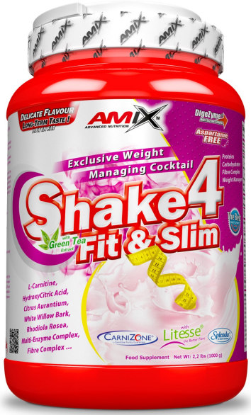 Protein drink in powder Amix Shake 4 Fit&Slim 500g chocolate