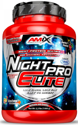 Whey protein powder Amix Night PRO Elite 1kg chocolate