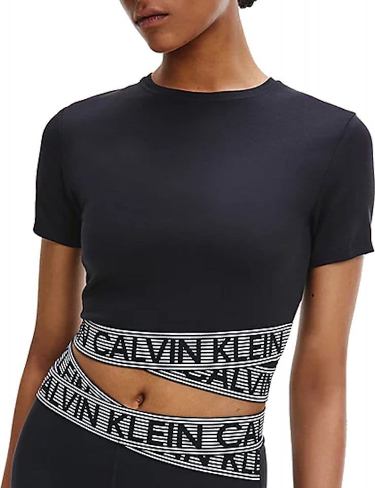 Dámské zkrácené tréninkové tričko s krátkým rukávem Calvin Klein Performance