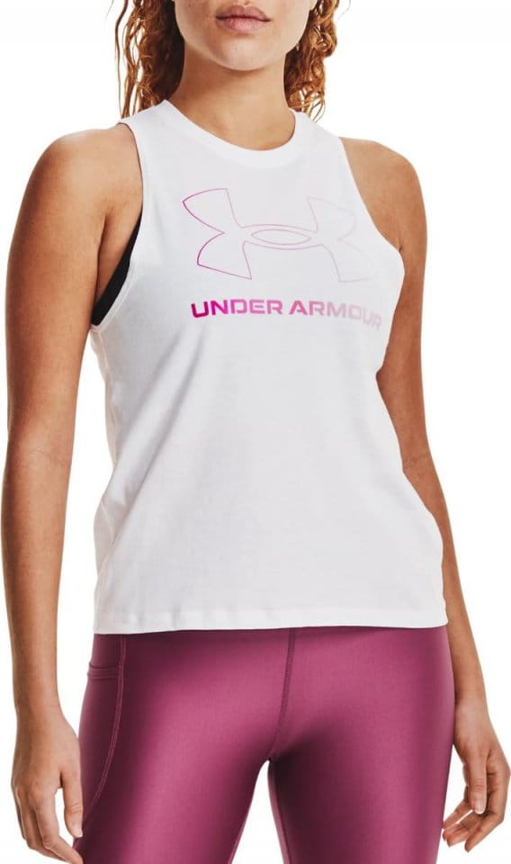 Tank top Under Armour Live Sportstyle Graphic Tank-WHT