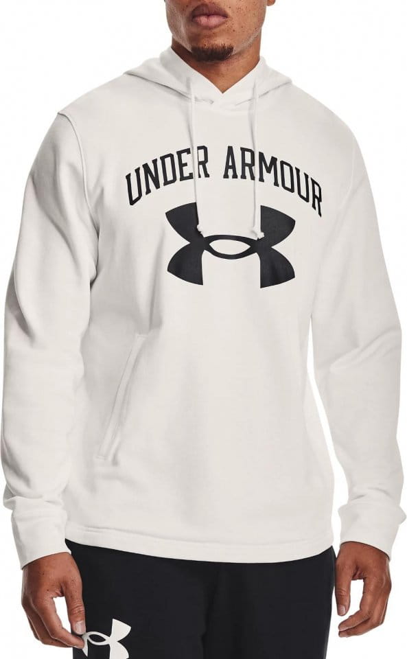 Hooded sweatshirt Under Armour UA RIVAL TERRY BIG LOGO HD-WHT