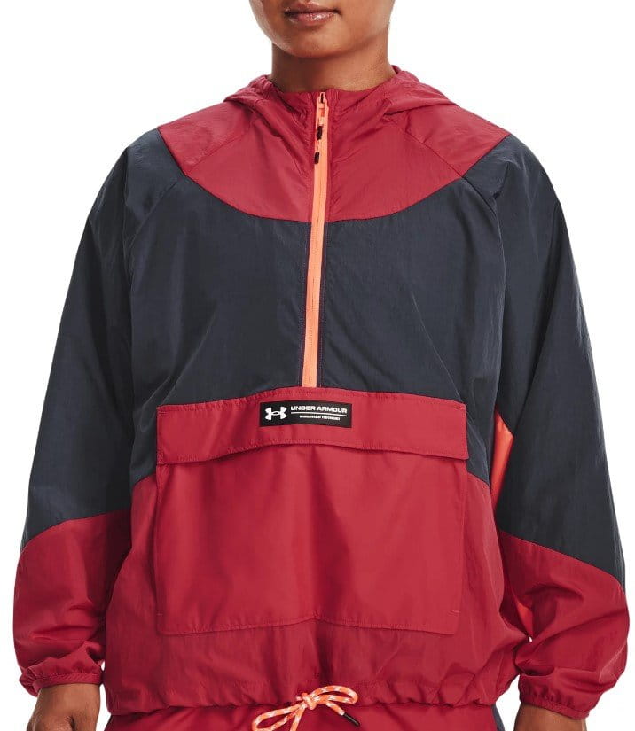 Hooded jacket Under Armour Rush Woven Anorak-RED