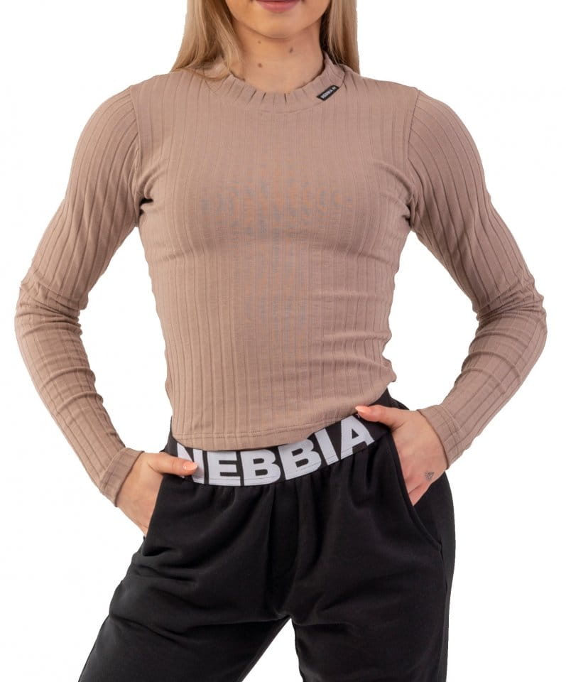 Long-sleeve T-shirt Nebbia Organic Cotton Ribbed Long Sleeve Top