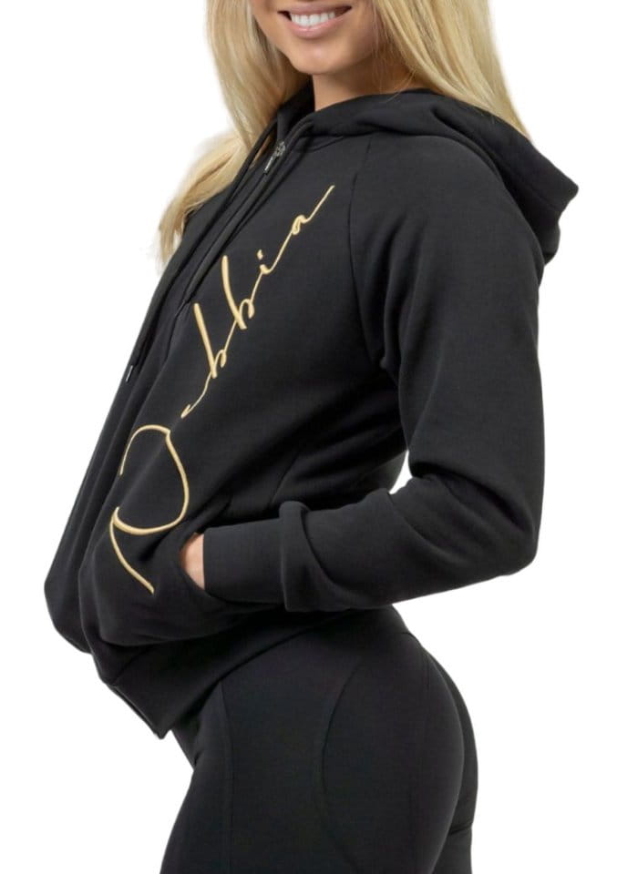 Hooded sweatshirt NEBBIA Women s Classic Zip-Up Hoodie INTENSE Signature Gold