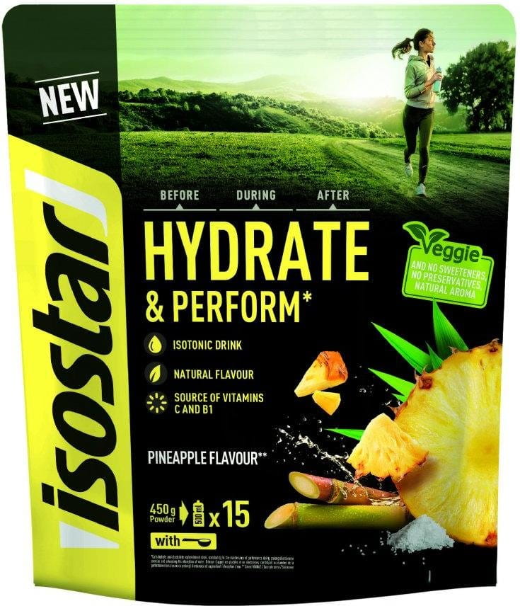 Ionic drinks Isostar 450g POWDER HYDRATE & PERFORM (DOY PACK)