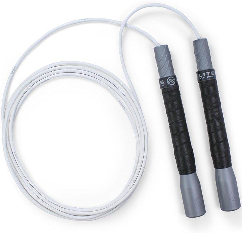 ELITE SRS Pro Freestyle Jump Rope - Silver Handle/White Cable