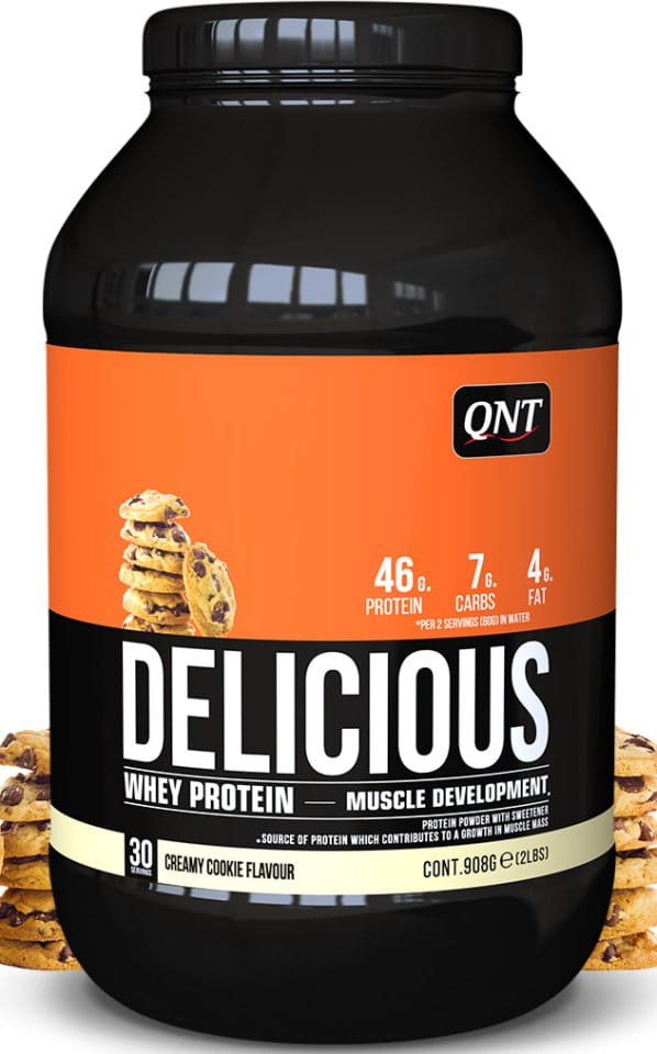 powders QNT Delicious Whey Protein Creamy Cookie - 908g