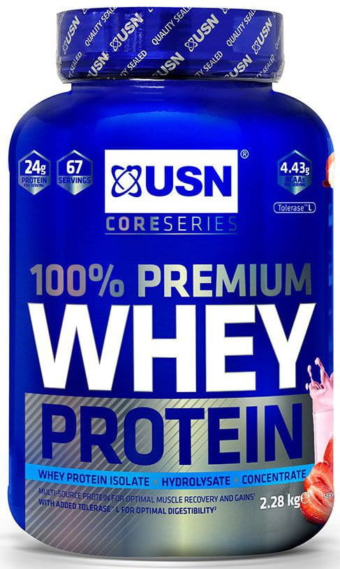 Whey protein powder USN 100% Premium 908g chocolate